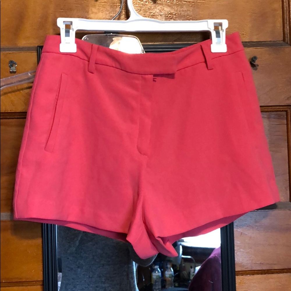 Pinkish-red dress pant shorts